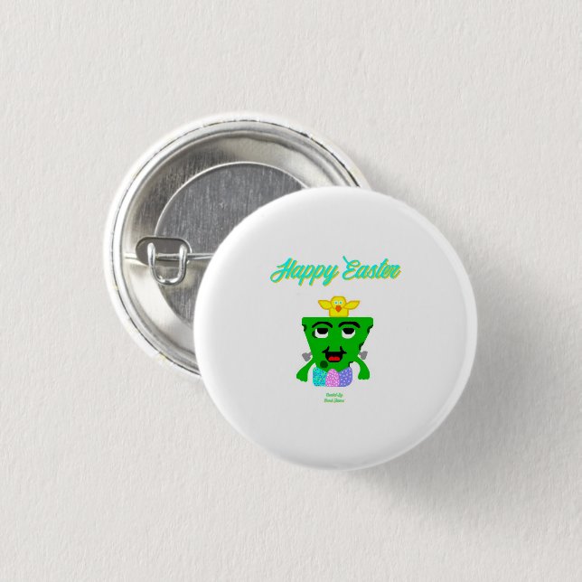 Badge Rond 2,50 Cm Bouton Rond Pâques Fromage (Devant & derrière)