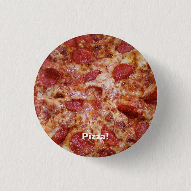 Badge Rond 2,50 Cm Bouton rond Pepperoni Pizza (Devant)