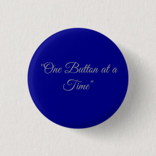 Badge Rond 2,50 Cm Bouton rond personnalisable bleu uni classique épi