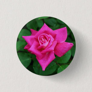 Badge Rond 2,50 Cm Bouton rond rose simple