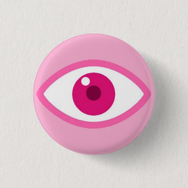 Badge Rond 2,50 Cm Bouton rose (Devant)