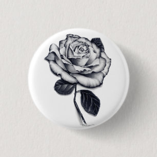 Badge Rond 2,50 Cm Bouton rose