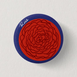 Badge Rond 2,50 Cm Bouton rose