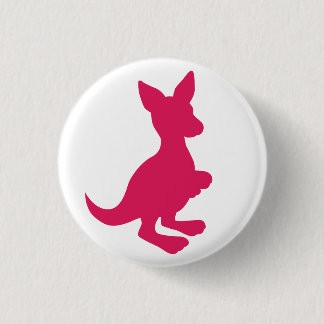 Badge Rond 2,50 Cm Bouton rose de wallaby