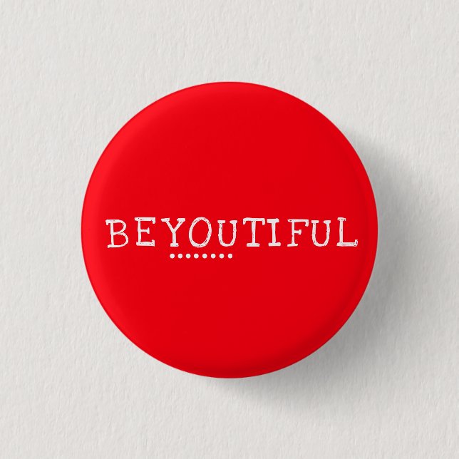 Badge Rond 2,50 Cm Bouton rouge (Devant)