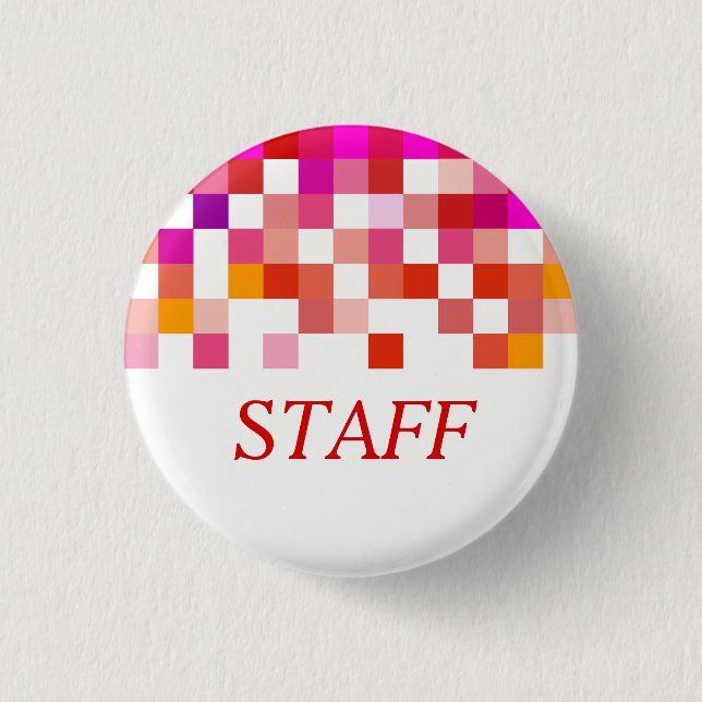 Badge Rond 2,50 Cm Bouton rouge avec blanc (Devant)