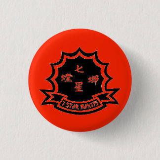 Badge Rond 2,50 Cm Bouton rouge de 7 mantes d'étoile