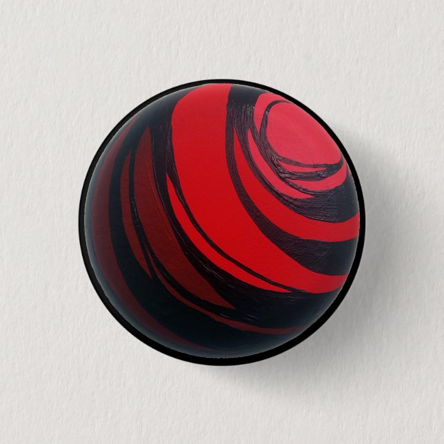 Badge Rond 2,50 Cm Bouton rouge de Chakra (Devant)