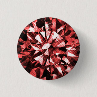 Badge Rond 2,50 Cm Bouton ROUGE de DIAMANT