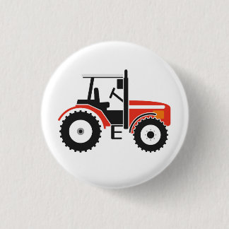 Badge Rond 2,50 Cm Bouton rouge d'insigne de tracteur