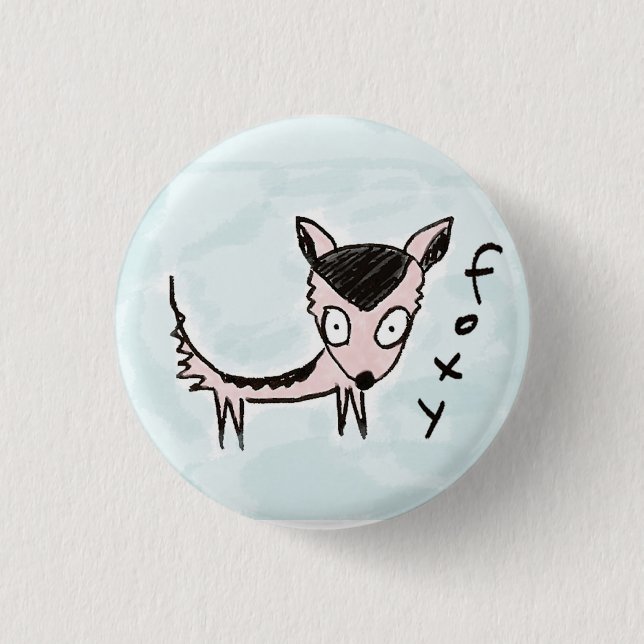 Badge Rond 2,50 Cm bouton rusé (Devant)