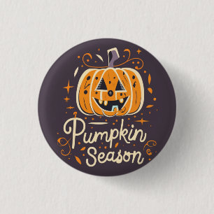 Badge Rond 2,50 Cm Bouton Saison citrouille
