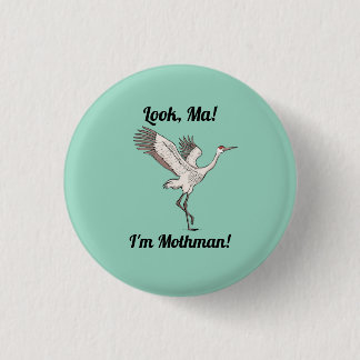 Badge Rond 2,50 Cm Bouton Sandhill Crane Mothman