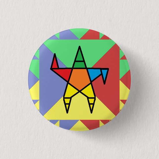 Badge Rond 2,50 Cm Bouton Sanghagram dansant (Devant)