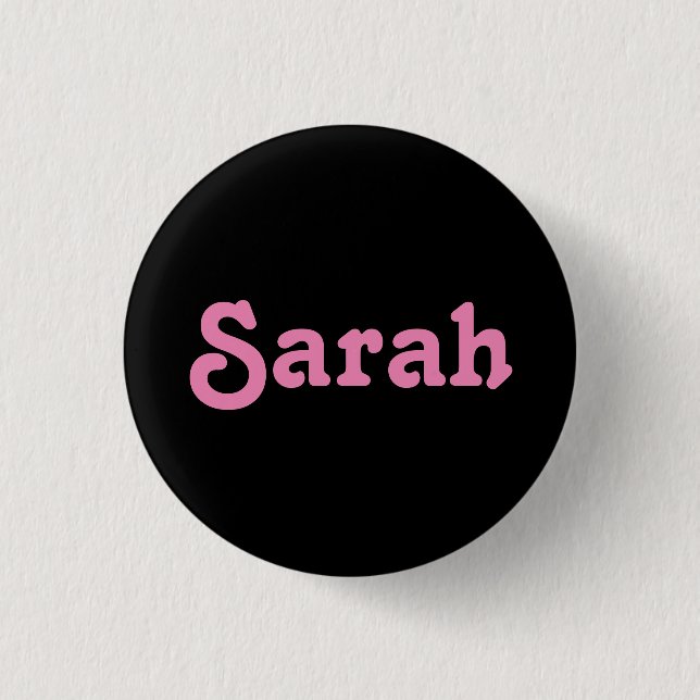 Badge Rond 2,50 Cm Bouton Sarah (Devant)