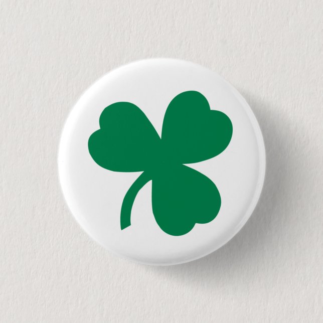 Badge Rond 2,50 Cm Bouton shamrock (Devant)
