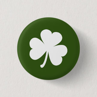 Badge Rond 2,50 Cm Bouton Shamrock irlandais personnalisable | Vert f