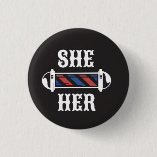 Badge Rond 2,50 Cm Bouton SHE/HER Pronoun