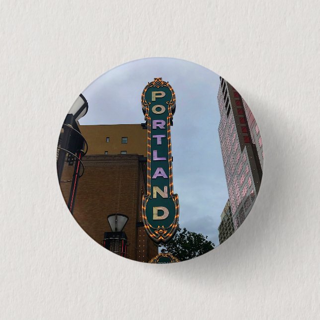 Badge Rond 2,50 Cm Bouton Signal Portland #1 (Devant)