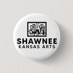 Badge Rond 2,50 Cm Bouton SKA BW
