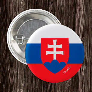 Badge Rond 2,50 Cm Bouton Slovaquie, patriotique Slovaquie Drapeau mo