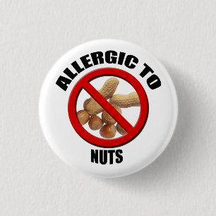 Badge Rond 2,50 Cm Bouton Sml de l'alerte Médicale Allergique à Nut
