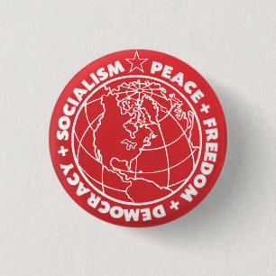 Badge Rond 2,50 Cm Bouton socialiste