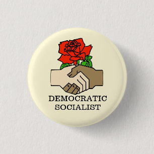 Badge Rond 2,50 Cm Bouton socialiste Democratic
