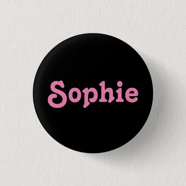 Badge Rond 2,50 Cm Bouton Sophie (Devant)