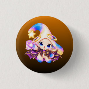Badge Rond 2,50 Cm Bouton sorcier magicien mignon pastel - Magie effr