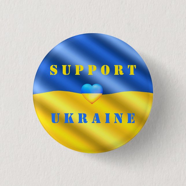 Badge Rond 2,50 Cm Bouton Soutien à l'Ukraine - Liberté (Devant)
