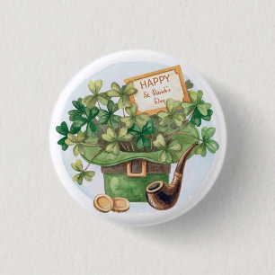 Badge Rond 2,50 Cm Bouton spectaculaire de l'aquarelle de la Saint Pa