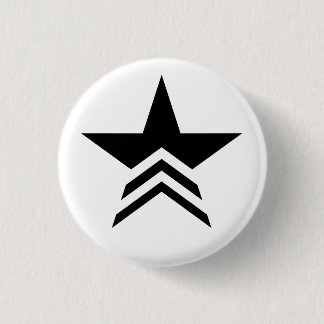 Badge Rond 2,50 Cm Bouton Starcom noir et blanc