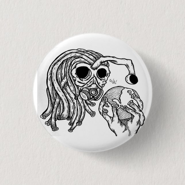 Badge Rond 2,50 Cm Bouton Stardust (Devant)