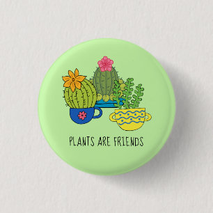 Badge Rond 2,50 Cm Bouton Succulents Plante convivial