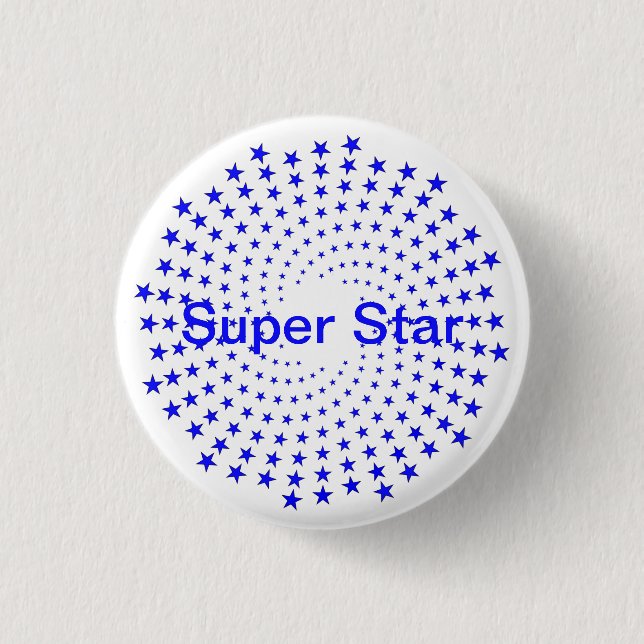 Badge Rond 2,50 Cm Bouton - Super Star Starburst (Devant)