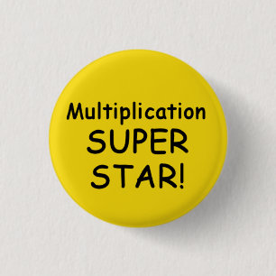 Badge Rond 2,50 Cm Bouton superbe d'étoile de multiplication