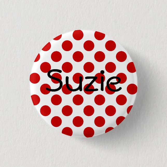 Badge Rond 2,50 Cm Bouton Suzie (Devant)