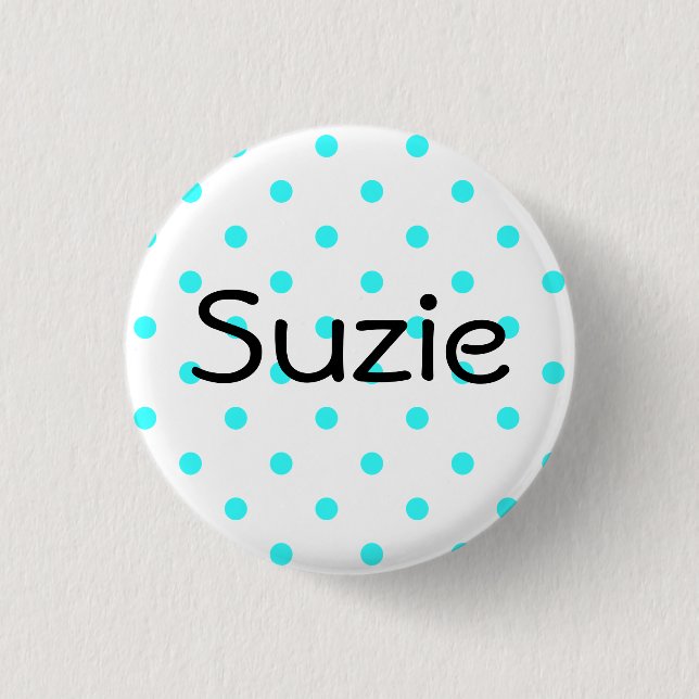 Badge Rond 2,50 Cm Bouton Suzie (Devant)