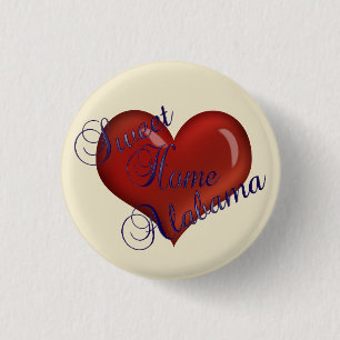 Badge Rond 2,50 Cm Bouton Sweet Home Alabama