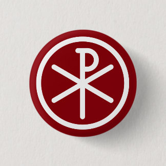 Badge Rond 2,50 Cm Bouton Symbole Christ Chi-Rho