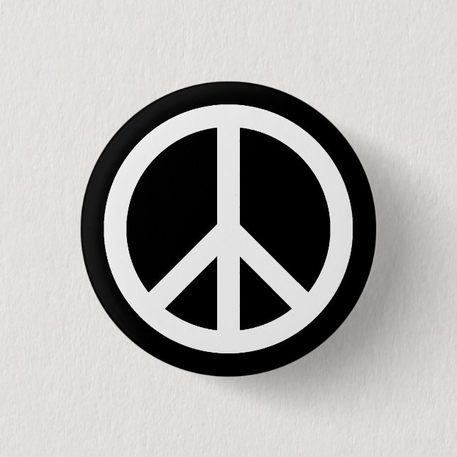 Badge Rond 2,50 Cm Bouton Symbole de paix blanc (Devant)