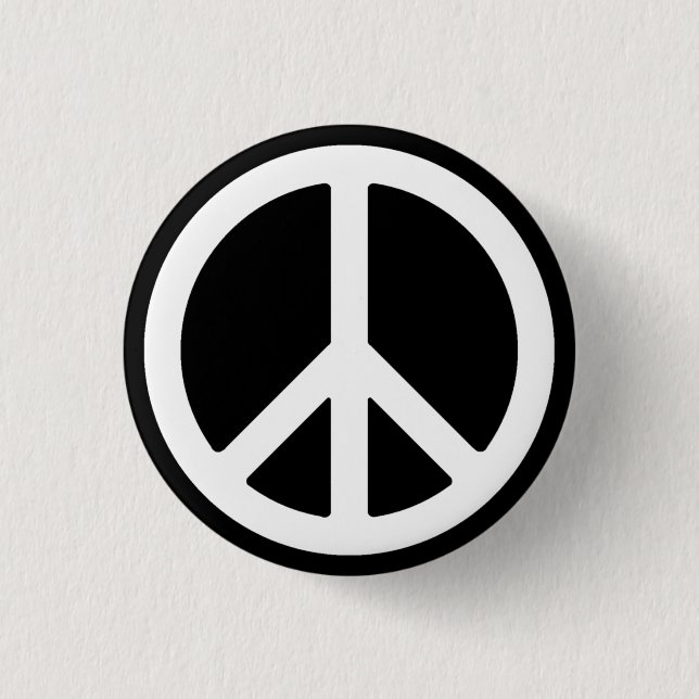 Badge Rond 2,50 Cm Bouton Symbole de paix blanc (Devant)