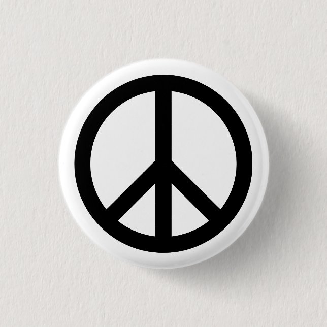 Badge Rond 2,50 Cm Bouton Symbole de paix blanc (Devant)