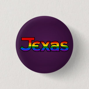 Badge Rond 2,50 Cm Bouton texte LGBT Texas Rainbow
