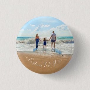 Badge Rond 2,50 Cm Bouton Texte Photo Personnalisé Votre Conception P