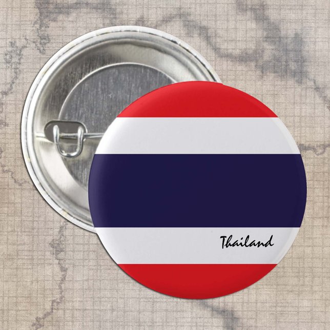 Badge Rond 2,50 Cm Bouton Thaïlande, mode Drapeau thaïlandais patriot (Créateur téléchargé)