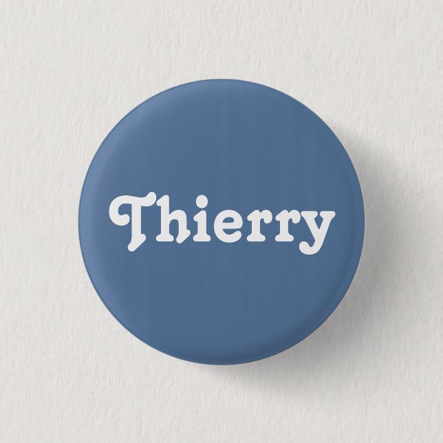 Badge Rond 2,50 Cm Bouton Thierry (Devant)