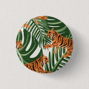 Badge Rond 2,50 Cm Bouton Tiger