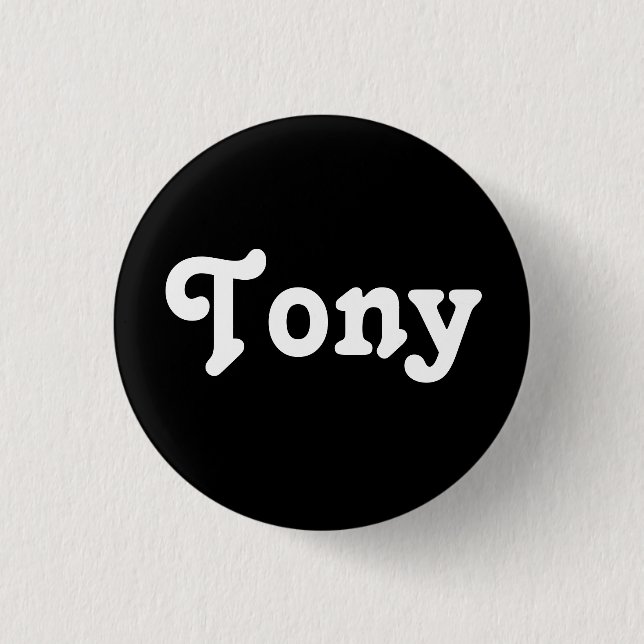 Badge Rond 2,50 Cm Bouton Tony (Devant)